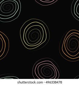 Seamless pattern with sketch circles.