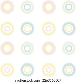 Seamless pattern with sketch circles. Vector colorful pattern of circles in pastel colors. background with textures of circles. Overview of print doodles in pastel colors on a white background.
