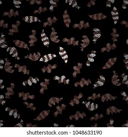 Seamless pattern Sketch cute background. Doodles black, brown and beige on colors. Nice pattern for wrapping paper vector.