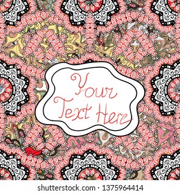 Seamless pattern Sketch cute background. Nice pattern for wrapping paper vector. Doodles white, red and black on colors.