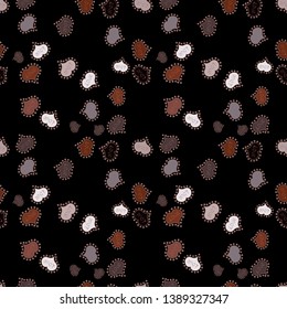Seamless pattern Sketch cute background. Doodles black, brown and beige on colors. Nice pattern for wrapping paper vector.