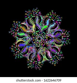 Seamless pattern Sketch cute background. Doodles violet, black and green on colors. Nice pattern for wrapping paper vector.