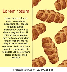 Seamless pattern of sketched Challah bread. Useable for wallpaper or any sized decoration.