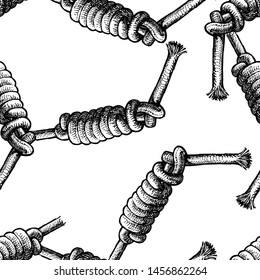 Seamless pattern of sketches of sea knots