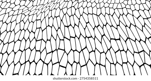 Seamless pattern skin snake, crocodile, lizard, alligator, reptile. Reptilian scales. Monochrome black spots. Vector isolated on white. Serpentine texture. Fashion print.