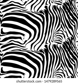 Nahtloses Muster - Haut eines Zebras, Tigers.