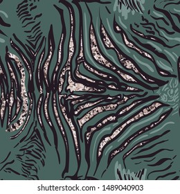 Seamless pattern - skin of a zebra, tiger.