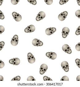 seamless pattern with skull