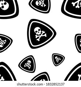 seamless pattern with skull icon