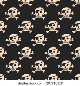 seamless pattern, skull vector art  background design for fabric and decor