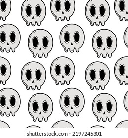 
seamless pattern skull vector illustration can be used for anything
