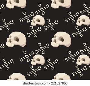 seamless pattern with skulls