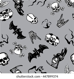 seamless pattern with skulls 