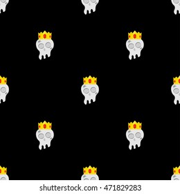A seamless pattern of skulls