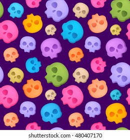 Seamless pattern with skulls