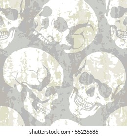 seamless pattern with skulls