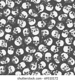 seamless pattern with skulls