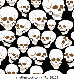 seamless pattern with skulls . Cover for a phone, Notepad, tissue. Vector.halloween