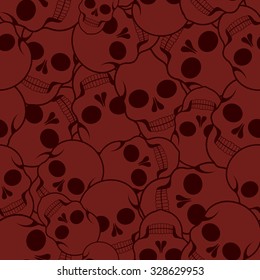 Seamless pattern with skulls; Day of the Dead; Halloween