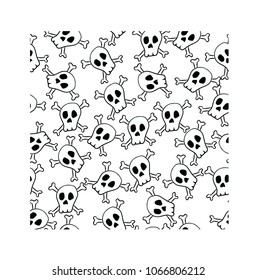 Seamless pattern skulls Illustration vector 