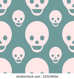 Seamless pattern with   Skulls Vector