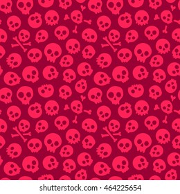 Seamless pattern with skulls. Vector illustration