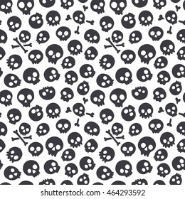 Seamless pattern with skulls. Vector illustration 