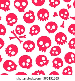 Seamless pattern with skulls. Vector illustration 