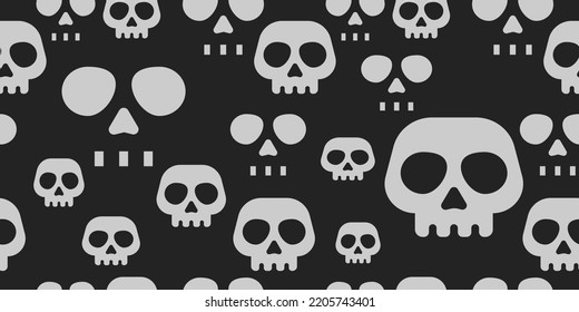 Seamless pattern with skulls for your design