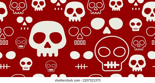 Seamless pattern with skulls for your design
