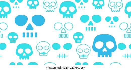 Seamless pattern with skulls for your design