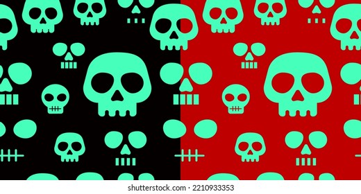 Seamless pattern with skulls for your design
