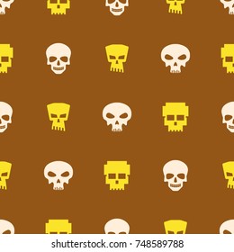 Seamless pattern with skulls for your design