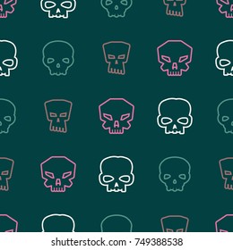 Seamless pattern with skulls for your design