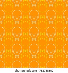 Seamless pattern with skulls for your design