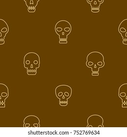 Seamless pattern with skulls for your design