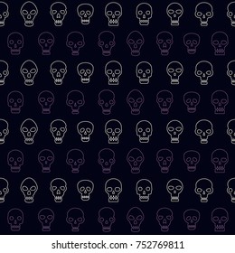 Seamless pattern with skulls for your design