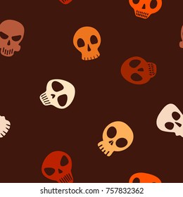 Seamless pattern with skulls for your design