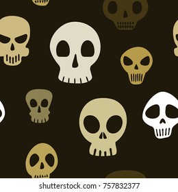Seamless pattern with skulls for your design