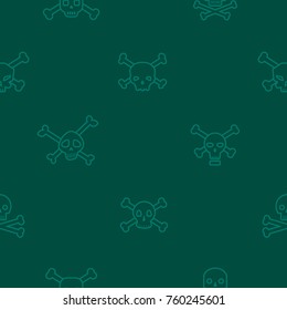 Seamless pattern with skulls for your design