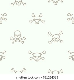 Seamless pattern with skulls for your design