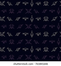 Seamless pattern with skulls for your design