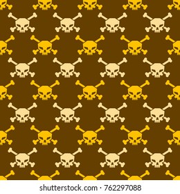 Seamless pattern with skulls for your design