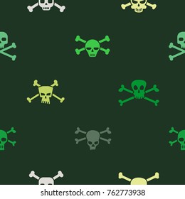 Seamless pattern with skulls for your design