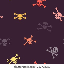 Seamless pattern with skulls for your design