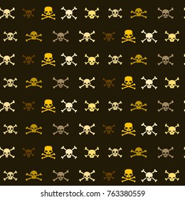 Seamless pattern with skulls for your design