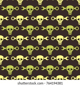 Seamless pattern with skulls for your design