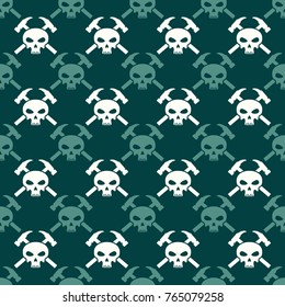 Seamless pattern with skulls for your design