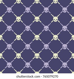 Seamless pattern with skulls for your design