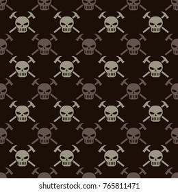 Seamless pattern with skulls for your design